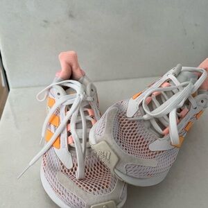 Adidas White &  Orange Running/Walking Shoes. Great condition!
